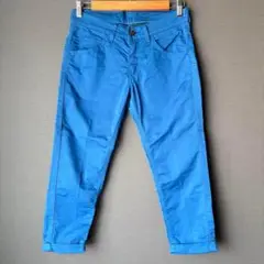【美品】Lee リー サブリナパンツ クロップド丈 スキニー カラーデニム チノ