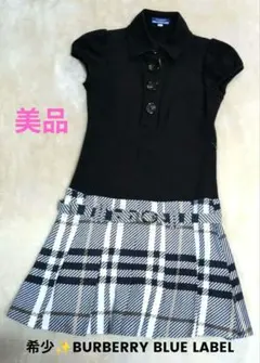 希少✨️BURBERRY BLUE LABEL ドッキングワンピース ポロワンピ