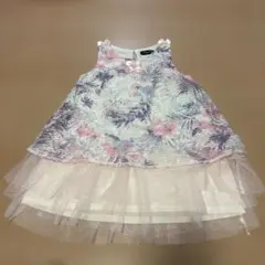 Any Fam 花柄 チュール ノースリーブ ワンピース 130