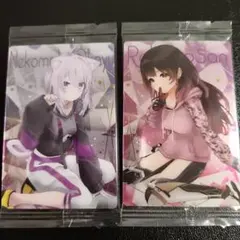 ホロライブウェハース プロフィールカード 猫又おかゆ ろぼ子さん