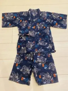 甚平 黒色 120サイズ 男の子 上下セット