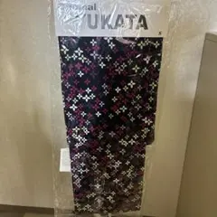 新品 浴衣 単品 黒地 花柄 綿100% 155-165cm