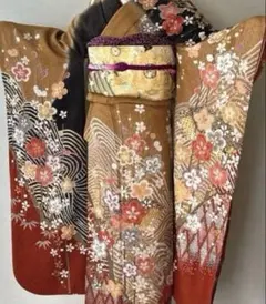 絞りが可愛い振袖フルセット　長襦袢付き　成人式　前撮り