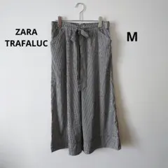 ZARA TRAFALUC ストライプ リボン付き ガウチョパンツ