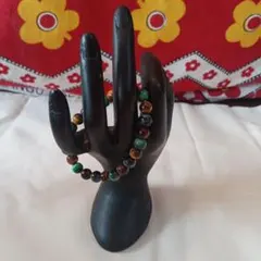 天然石 マルチカラービーズブレスレット