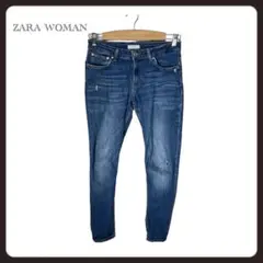 a1578 ザラウーマン　ストレッチデニム　ダメージ加工　スキニー　M