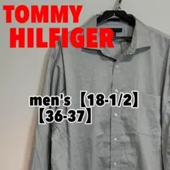 f860【TOMMYHILFIGER】長袖シャツ【18-1/2 36-37】
