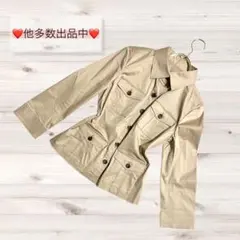 美シルエット❗️【NATURAL BEAUTY】ミリタリージャケット L ベージュ