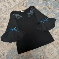 値下げ♡新品タグ付き♡axes femme♡鍵×本刺繍チューリップ袖PO