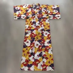 浴衣 単品 花柄 レトロ レディース M
