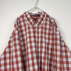 USA古着 eddie bauer エディーバウアー シャツ コットン オレンジ