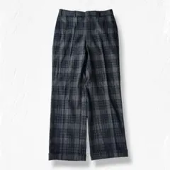 New Yorkerタータンチェック柄スラックス裾ダブル仕様ウール混のサムネイル