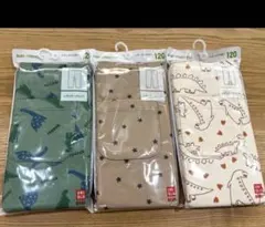【新品】恐竜　ユニクロUNIQLO レギンス 120 【10分丈】　3枚セット