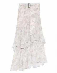 SNIDEL　Sustainableプリントプリーツティアードスカート