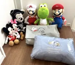 ミッキー マリオ ヨッシー ドナルド ぬいぐるみ クッション 6点 まとめ売り