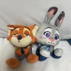 ズートピア2 むにゃすや　ぬいぐるみ　ニック　ジュディ　2点セット
