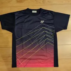 YONEX バドミントンシャツ M 黒/グラデーション JAPAN