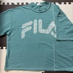 FILA フィラ ロゴ 半袖Tシャツ グリーン アウトシーム アウトステッチのサムネイル