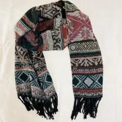 オリエンタル 茶色 マフラー ストール