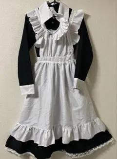 メイド服 コスプレ カチューシャ付きMサイズ 文化祭 学園祭 ハロウィンなどに