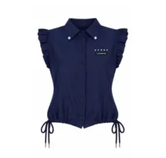 ルミニョンBijou frill drawstring blouse【ホワイト】 - メルカリ