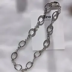 №1822サージカルステンレスシルバーチェーンネックレス