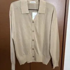 グリーンパークス　衿付きニットカーディガンのサムネイル
