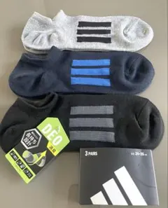 ★長持ち設計‼︎ adidasソックス　３足セット24〜26cm 【新品】