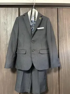 【美品】130㎝　ビームス　ストライプ 入学式　フォーマルスーツ　6点セット
