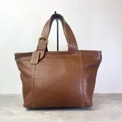 【良品】オールドコーチ ハンドバッグ グラブタンレザー ブラウン