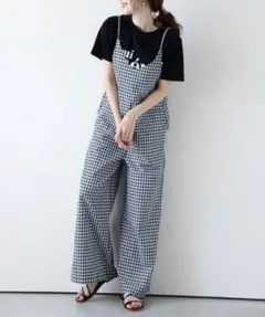 新品タグ付　La-gemme バックフリルサロペットのサムネイル