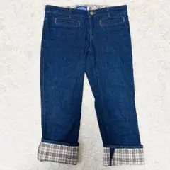 バーバリーブルーレーベル デニムパンツ ロールアップ ジーンズ レディース M