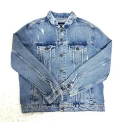 美品✨ZARA ダメージ加工 デニムジャケット　XL