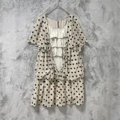 Frapbois♡ドット柄チュニックワンピース フリル 1サイズのサムネイル