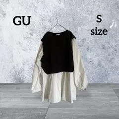 【ジーユー】レーディース /ベストコンビネーションチュニック /S/長袖