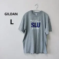GILDANＴシャツ 【L】ギルダン 半袖 クルーネック カレッジ 灰色のサムネイル