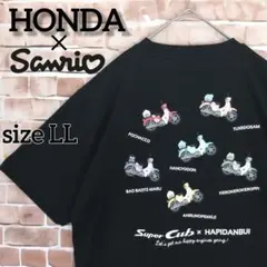 HONDAスーパーカブ×サンリオ　コラボ半袖Ｔシャツ　ブラック　LL