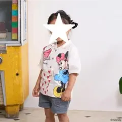 120cm ディズニー　半袖シャツ　ミニー　ミニーちゃん　Disney