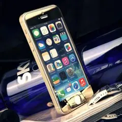 iphone5/5s/5c/SEミラーガラス　ゴールド