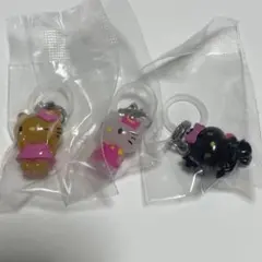 ハローキティ めじるしアクセサリー 日焼け 小悪魔 お花 3点セット