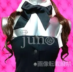 ワンスポ ファー リボン つけ襟 マフラー ティペット ベージュ 黒