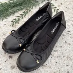 【未使用級✨】ブランコワール 超軽量 本革 バレエシューズ 23.0 リボン美品