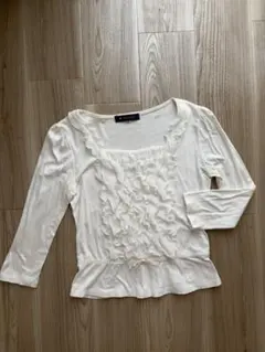 未使用タグ付き】M's GRACY フリル カットソー ペプラム 黒 38 - メルカリ