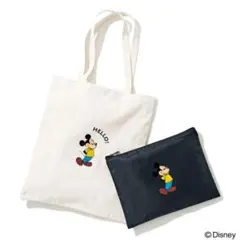 【未使用】ミッキーマウス HELLO！トートバッグ＆保冷・保温ポーチ