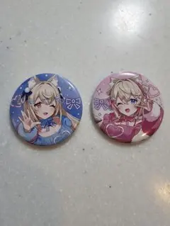 ホロライブ フワモコ 缶バッジ 原宿限定 - メルカリ