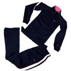 NIKE セットアップジャージ 上下セット 紺白ピンク M レディース