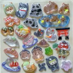 【正規品】ボンボンドロップシール　和柄　お相撲さん 柴犬　カピバラ　等お裾分け