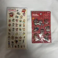 【新品未使用】クレヨンしんちゃん ウォーターシール、ましゅまろシール2つセット