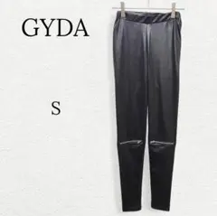 997◇GYDA◇レザー風レギンスパンツ スパッツ タイト ジッパー 黒 ギャル