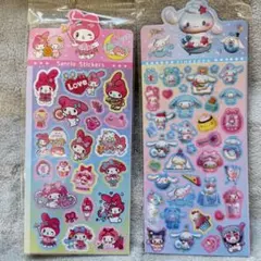 マイメロディ・シナモロール　平面シール2枚セット